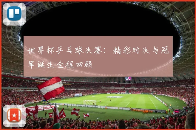 世界杯乒乓球决赛：精彩对决与冠军诞生全程回顾